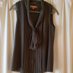 Beautiful moss green scarf tie blouse